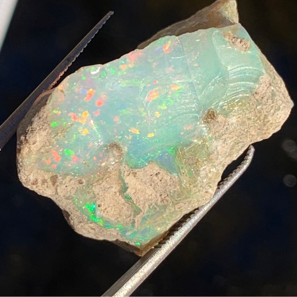 Welo Rough 32.24Ct Natural Ethiopian Play Of Color Rough Opal - Picture 16 of 16